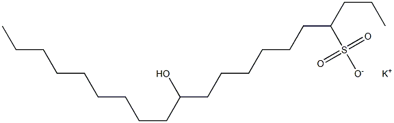 11-Hydroxyicosane-4-sulfonic acid potassium salt Struktur