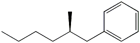 [R,(+)]-2-Methyl-1-phenylhexane Struktur