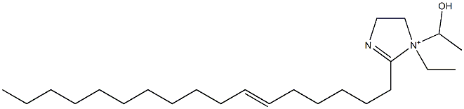 1-Ethyl-2-(6-heptadecenyl)-1-(1-hydroxyethyl)-2-imidazoline-1-ium Struktur