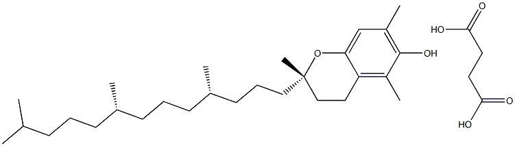 (2S)-3,4-Dihydro-2,5,7-trimethyl-2-[(4S,8S)-4,8,12-trimethyltridecyl]-2H-1-benzopyran-6-ol hydrogen succinate Struktur