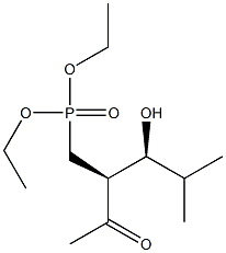 [(2S,3S)-2-Acetyl-3-hydroxy-4-methylpentyl]phosphonic acid diethyl ester Struktur