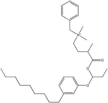 N,N-Dimethyl-N-benzyl-N-[3-[[1-(3-nonylphenyloxy)propyl]oxycarbonyl]butyl]aminium Struktur