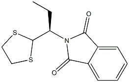 (-)-N-[(R)-1-(1,3-Dithiolane-2-yl)propyl]phthalimide Struktur