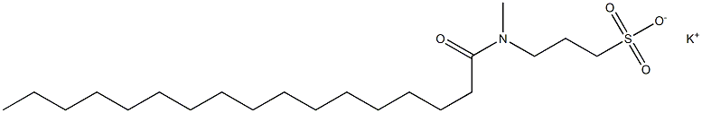 3-(N-Heptadecanoyl-N-methylamino)-1-propanesulfonic acid potassium salt Struktur