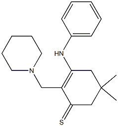 2-[(Piperidin-1-yl)methyl]-3-phenylamino-5,5-dimethyl-2-cyclohexene-1-thione Struktur