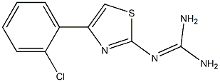 2-[4-(2-Chlorophenyl)thiazole-2-yl]guanidine Struktur