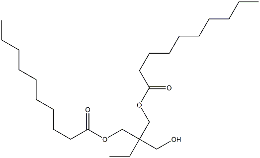 Didecanoic acid 2-ethyl-2-(hydroxymethyl)-1,3-propanediyl ester Struktur