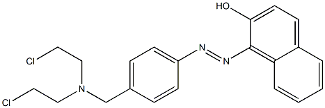 1-[p-[Bis(2-chloroethyl)aminomethyl]phenyl]azo-2-naphthol Struktur