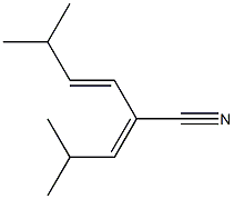 (3E)-5-Methyl-2-(2-methylpropan-1-ylidene)-3-hexenenitrile Struktur