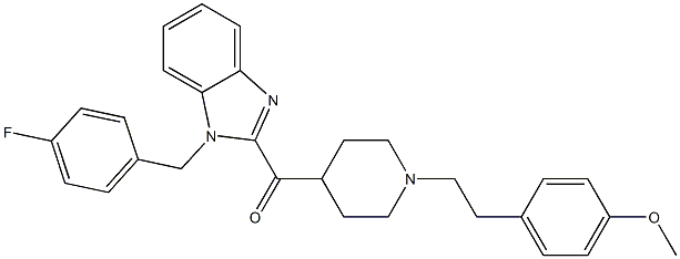 1-(4-Fluorobenzyl)-2-[1-[2-(4-methoxyphenyl)ethyl]-4-piperidinylcarbonyl]-1H-benzimidazole Struktur