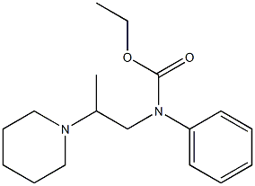 N-(2-Piperidinopropyl)carbanilic acid ethyl ester Struktur