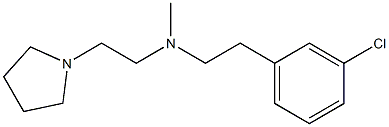 N-[2-(3-Chlorophenyl)ethyl]-N-methyl-2-(1-pyrrolidinyl)ethanamine Struktur