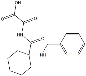 2-[[[1-[Benzylamino]cyclohexyl]carbonyl]amino]-2-oxoacetic acid Struktur