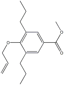 4-(Allyloxy)-3,5-dipropylbenzoic acid methyl ester Struktur