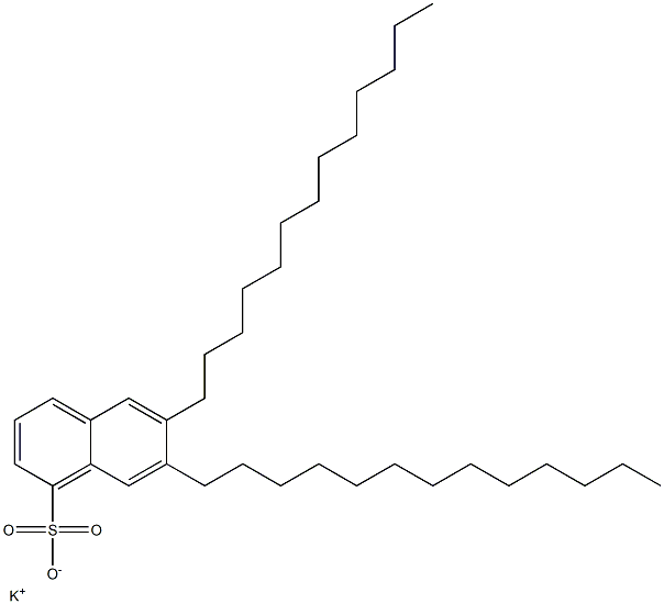 6,7-Ditridecyl-1-naphthalenesulfonic acid potassium salt Struktur