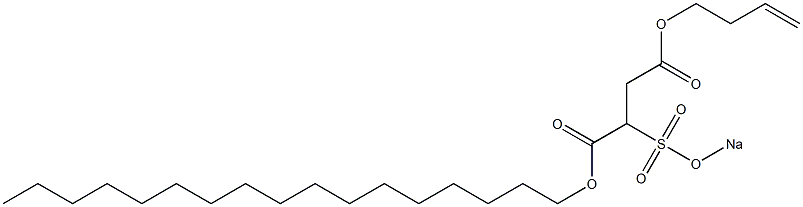 2-(Sodiosulfo)succinic acid 1-heptadecyl 4-(3-butenyl) ester Struktur