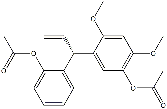 (+)-4',6'-Dimethoxy[(R)-2,3'-allylidenediphenol diacetate] Struktur