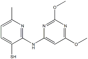 2-[(2,4-Dimethoxy-6-pyrimidinyl)amino]-6-methyl-3-pyridinethiol Struktur