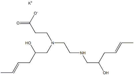 3-[N-(2-Hydroxy-4-hexenyl)-N-[2-(2-hydroxy-4-hexenylamino)ethyl]amino]propionic acid potassium salt Struktur