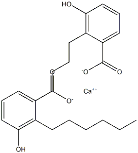 Bis(2-hexyl-3-hydroxybenzoic acid)calcium salt Struktur