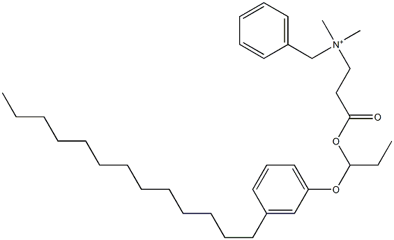 N,N-Dimethyl-N-benzyl-N-[2-[[1-(3-tridecylphenyloxy)propyl]oxycarbonyl]ethyl]aminium Struktur