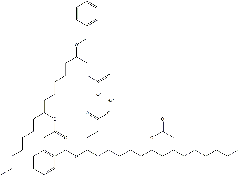 Bis(4-benzyloxy-10-acetyloxystearic acid)barium salt Struktur