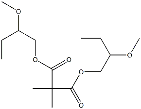 Propane-2,2-dicarboxylic acid bis(2-methoxybutyl) ester Struktur