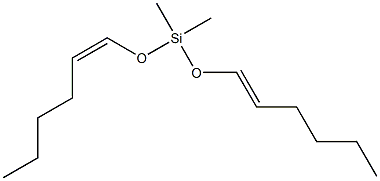 Dimethyl[(Z)-1-hexenyloxy][(E)-1-hexenyloxy]silane Struktur