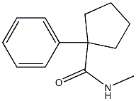 N-Methyl-1-phenylcyclopentane-1-carboxamide Struktur