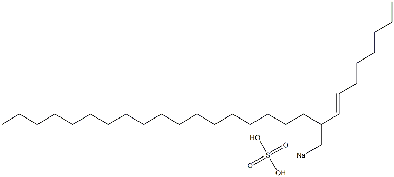 Sulfuric acid 2-(1-octenyl)icosyl=sodium ester salt Struktur