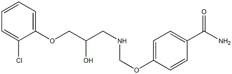 4-[[[2-Hydroxy-3-(2-chlorophenoxy)propyl]amino]methoxy]benzamide Struktur