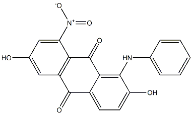 1-Anilino-2,6-dihydroxy-8-nitroanthraquinone Struktur