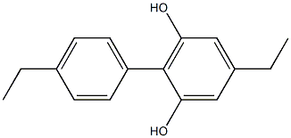 2-(4-Ethylphenyl)-5-ethylbenzene-1,3-diol Struktur