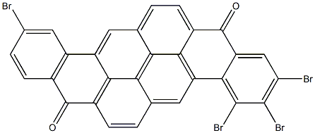 2,3,4,11-Tetrabromo-8,16-pyranthrenedione Struktur