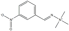 [(E)-3-Nitrophenylmethyleneamino]trimethylaminium Struktur