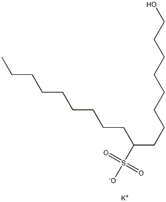 1-Hydroxyoctadecane-9-sulfonic acid potassium salt Struktur