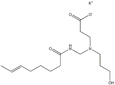 3-[N-(3-Hydroxypropyl)-N-(6-octenoylaminomethyl)amino]propionic acid potassium salt Struktur