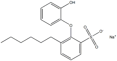 2'-Hydroxy-6-hexyl[oxybisbenzene]-2-sulfonic acid sodium salt Struktur