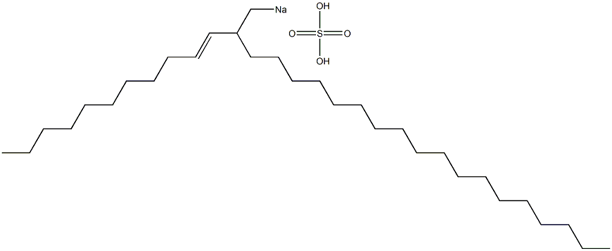 Sulfuric acid 2-(1-undecenyl)icosyl=sodium ester salt Struktur