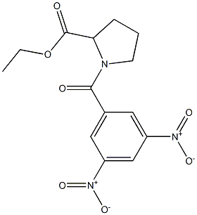 (1S)-1-(3,5-Dinitrobenzoyl)pyrrolidine-2-carboxylic acid ethyl ester Struktur