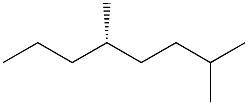 [S,(+)]-2,5-Dimethyloctane Struktur