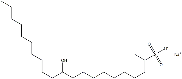 11-Hydroxyhenicosane-2-sulfonic acid sodium salt Struktur