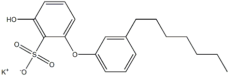 3-Hydroxy-3'-heptyl[oxybisbenzene]-2-sulfonic acid potassium salt Struktur