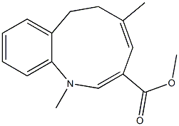 1,5-Dimethyl-6,7-dihydro-1H-1-benzazonine-3-carboxylic acid methyl ester Struktur