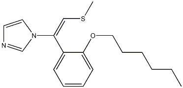 1-[(E)-2-Methylthio-1-[2-(hexyloxy)phenyl]ethenyl]-1H-imidazole Struktur