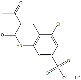 5-(Acetoacetylamino)-3-chloro-4-methylbenzenesulfonic acid lithium salt Struktur