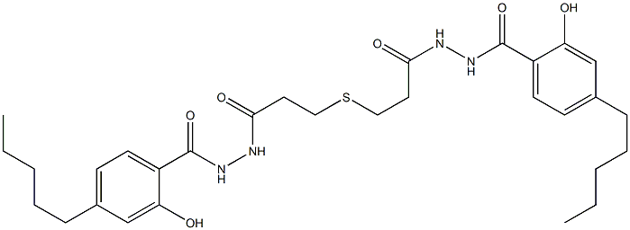 3,3'-Thiodi[propionic acid N'-(4-pentylsalicyloyl) hydrazide] Struktur