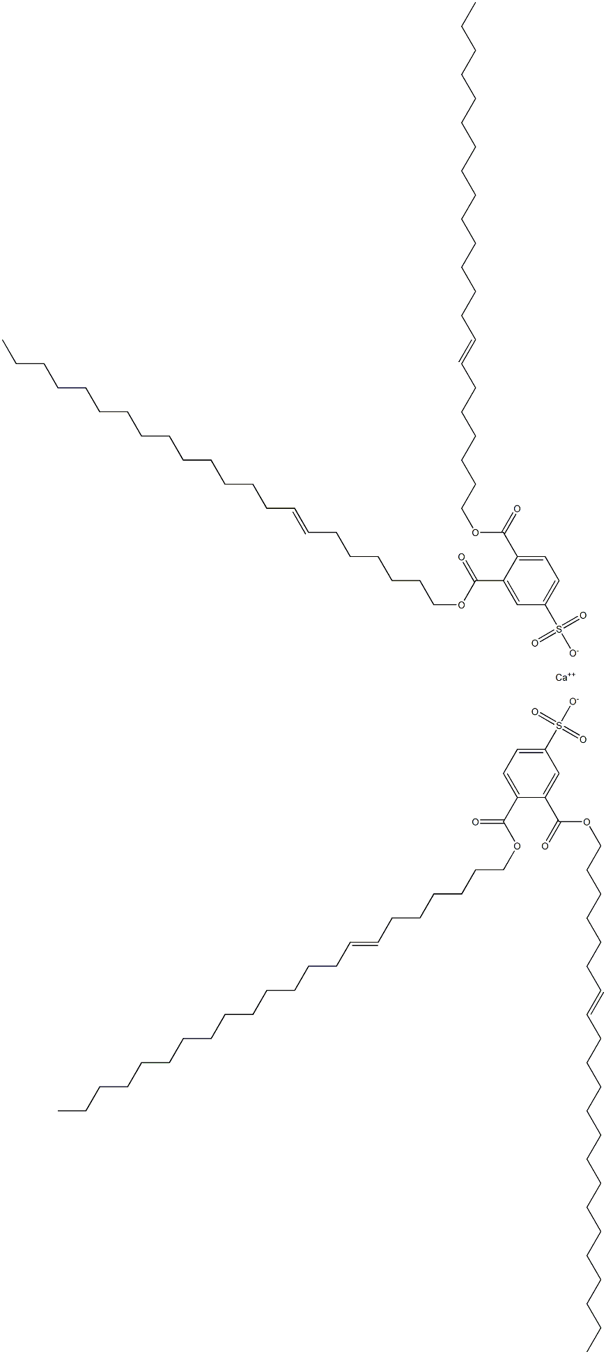 Bis[3,4-di(7-docosenyloxycarbonyl)benzenesulfonic acid]calcium salt Struktur