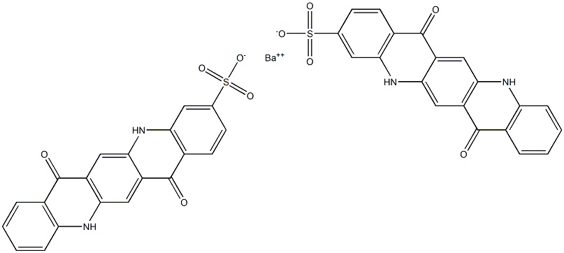 Bis[5,7,12,14-tetrahydro-7,14-dioxoquino[2,3-b]acridine-3-sulfonic acid]barium salt Struktur