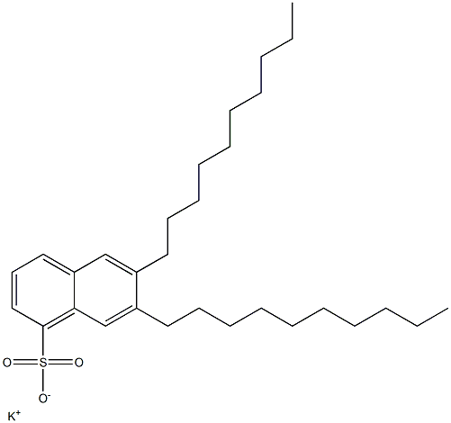 6,7-Didecyl-1-naphthalenesulfonic acid potassium salt Struktur